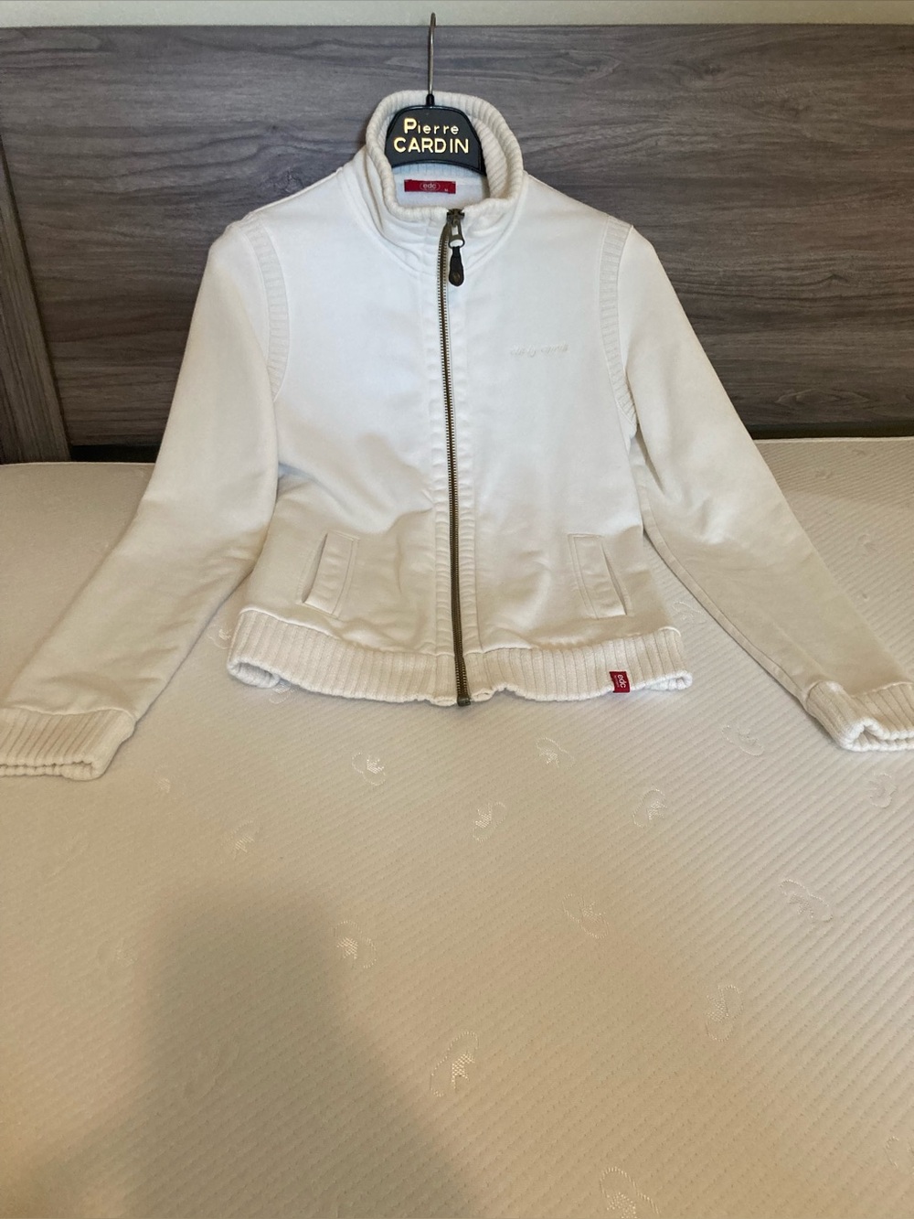 EDC by Esprit White Cotton Zip-Up Jacket – Size M